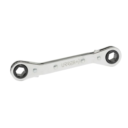 Urrea 12-Pt and 6 pt offset ratcheting box-end wrench, 19X21Mm opening size. 1187M